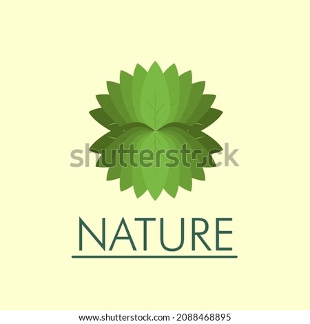 leaf nature logo and symbol for sign environment industry