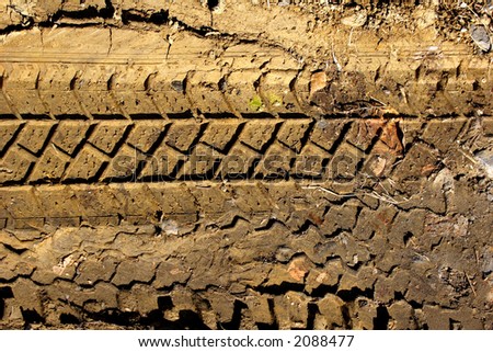 tyre tread pattern in mud