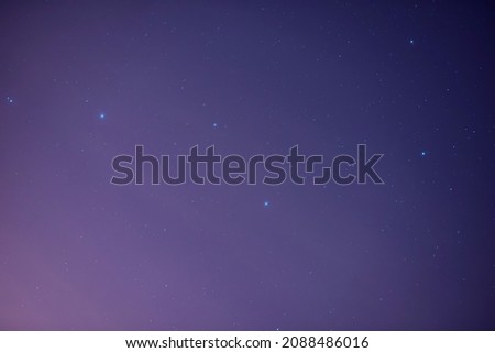 Big Dipper or Ursa Major constellation in the night sky.