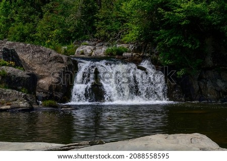 Upper Linville Falls, located near the Blue Ridge Parkway in North Carolina.