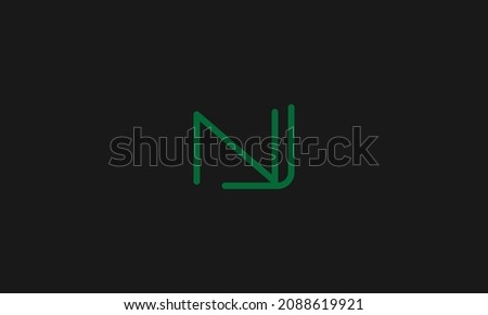 Uppercase letter N logo with wings, monogram emblem business project in the thin lines, for stylish business cards premium vector