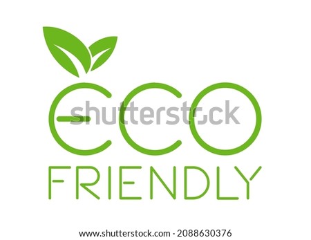 eco friendly sign with leaf. natural product. Vector illustration EPS 10