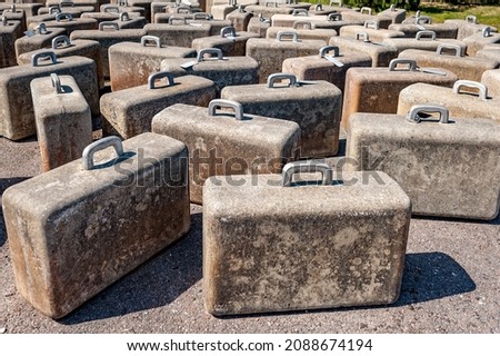A hundred stone suitcases. Viinistu, Estonia.