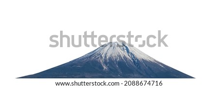 Mount Fuji isolated on white background. It is the highest volcano in Japan Royalty-Free Stock Photo #2088674716