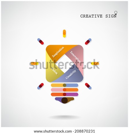 Creative light bulb Idea concept ,design for poster flyer cover brochure ,business idea ,education background.vector illustration 