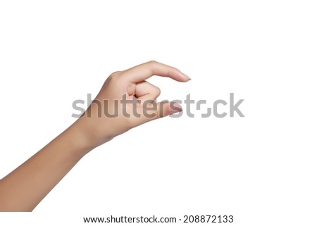 Female hands , Isolated on white.