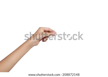 Female hands , Isolated on white.