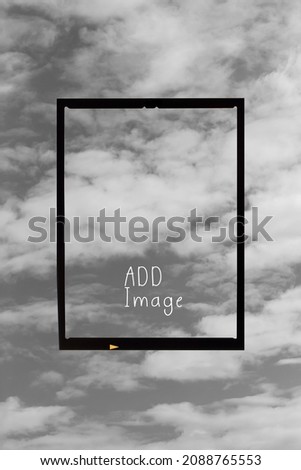 Black and white Medium format color film frame.With sky space.text space