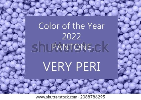 Couscous background and text Color of the Year 2022 Pantone Very Peri.