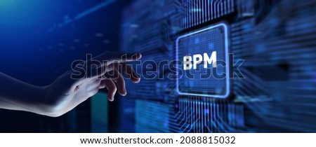 BPM Business process management system technology concept. Royalty-Free Stock Photo #2088815032
