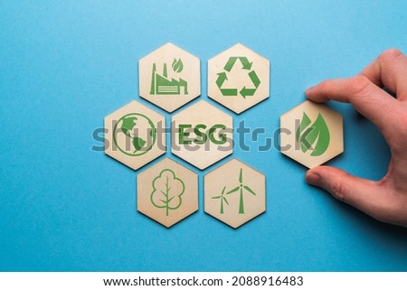 ESG or environmental social governance. The company development of a nature conservation strategy Royalty-Free Stock Photo #2088916483