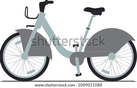 Sharing bike vector in pastel colors