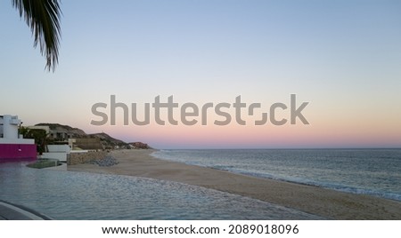 Sunrise along the ocean beach