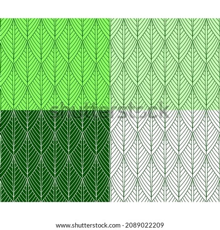 Infinite Green Leaf Vector Background