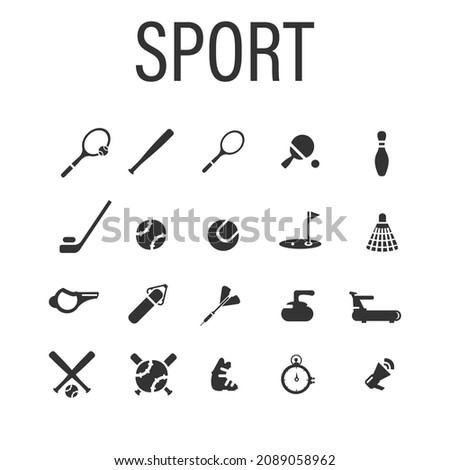 Sports Icons isolated on white background
