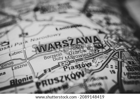 Warszawa on the Europe map