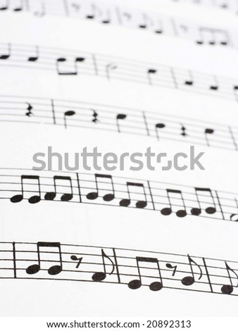 Image of music notes paper