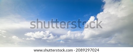 Dramatic sky with white clouds in Sardinia, Italy