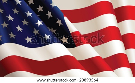 American flag, vector color Illustration