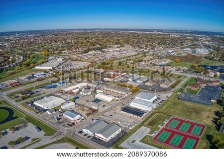 Aerial View of the Omaha Suburb of La Vista, Nebraska