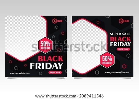 social media sale banner black friday promotion design collection