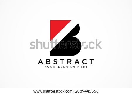 simple flat letter b vector logo