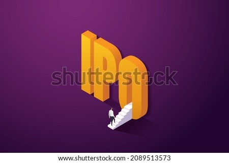IPO investment opportunity increase the commercial value of the company. isometric vector illustration. Royalty-Free Stock Photo #2089513573