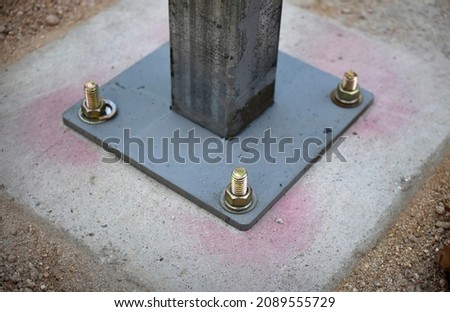 
Anchor bolts fixed to concrete