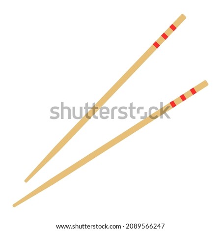 chopstick flat clipart vector illustration
