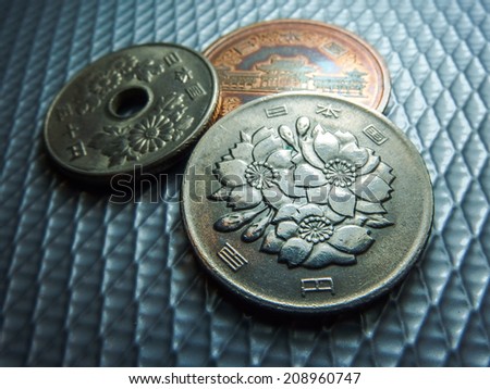 Japanese money, silver coin, yen