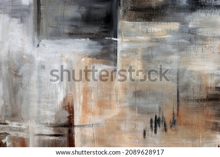 Texture concrete wall with a painted layer of plaster and paint, beige, gray, black architecture abstract background. Royalty-Free Stock Photo #2089628917
