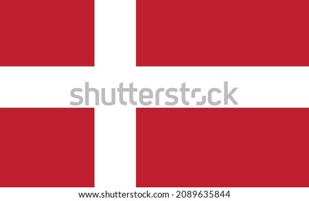 Illustration image of the national flag of Denmark.