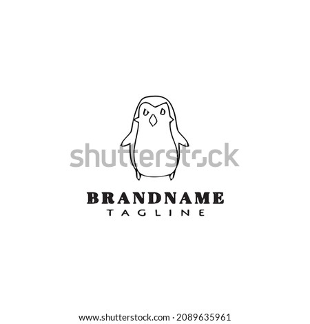 penguin logo icon design modern vector illustration