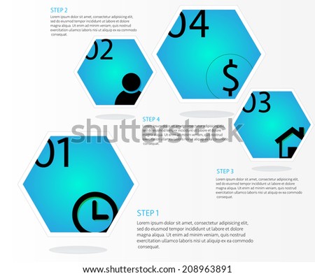 Infographics Design clean number banners template/graphic or website layout. Vector.