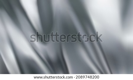 liquid silver metal background  . Realistic vector illustration Royalty-Free Stock Photo #2089748200