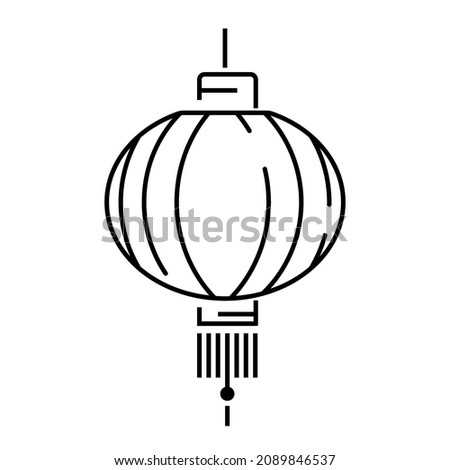 Chinese New Year Icons 2022, hand fan, light and meal or food vector