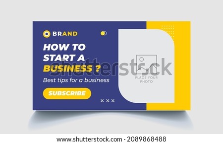 corporate youtube thumbnail or video thumbnail for channel, company, agency, or any business Royalty-Free Stock Photo #2089868488