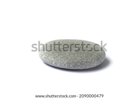 sea stone with shadow isolated on white background. beautiful mineral. High quality photo