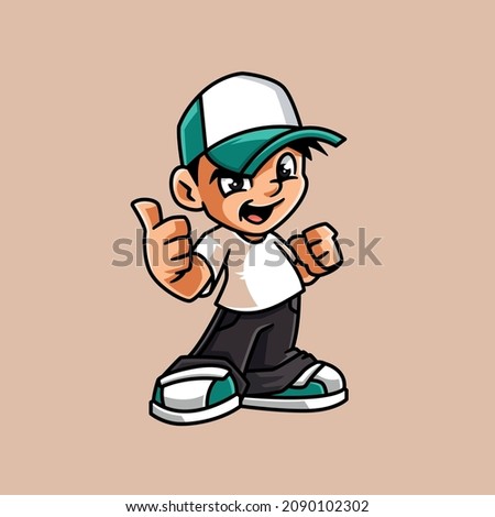 Shorty Little Kid Mascot Cartoon