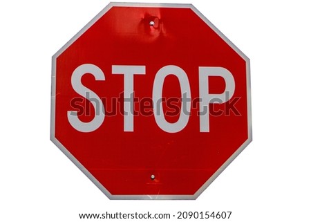 Stop Sign isolated on white background 
