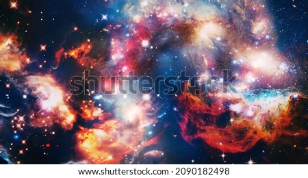 Night sky and stars. Panorama view universe space shot of milky way galaxy with stars on a night sky background. Elements of this Image Furnished by NASA