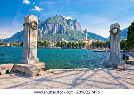 Town of Lecco on Como Lake waterfront view, Lombardy region of Italy Royalty-Free Stock Photo #2090229496
