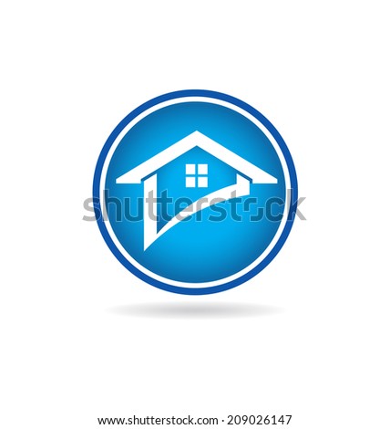 Check house real estate image. Vector icon