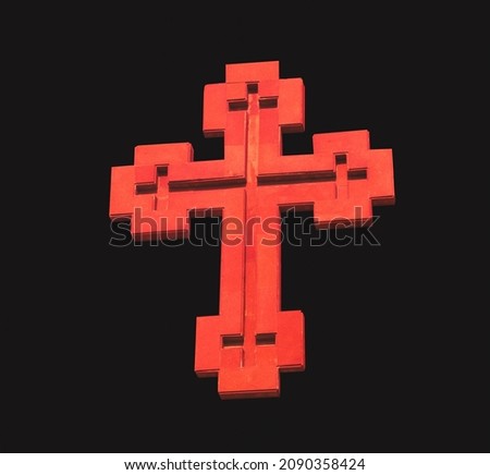 The cross is an expression of God's love for people .A cross is a geometric shape made up of two or more intersecting lines or rectangles.