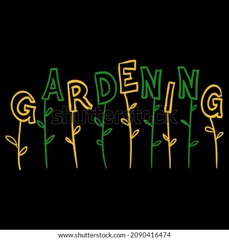 Gardening Vector Format for T-shirt And Mug Design