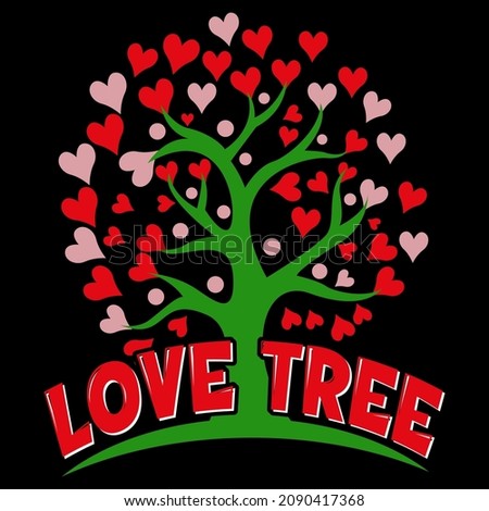 Love Tree Vector Format for T-shirt And Mug Design