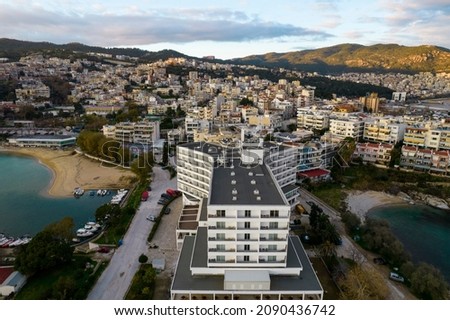 Kavala, Greece - 12 07 2021:  Landscape picture of Kavala