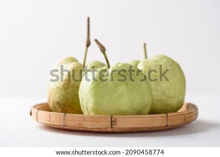 Guava fruit on white background