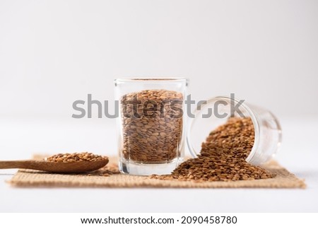 Close-up shot of flaxseed, a natural food ingredient for good health Royalty-Free Stock Photo #2090458780