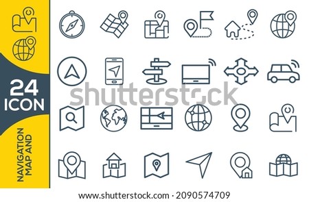 Map Icons and Location Icons with White Background. location icon or logo isolated sign symbol vector illustration - Collection of high quality black style vector icons.